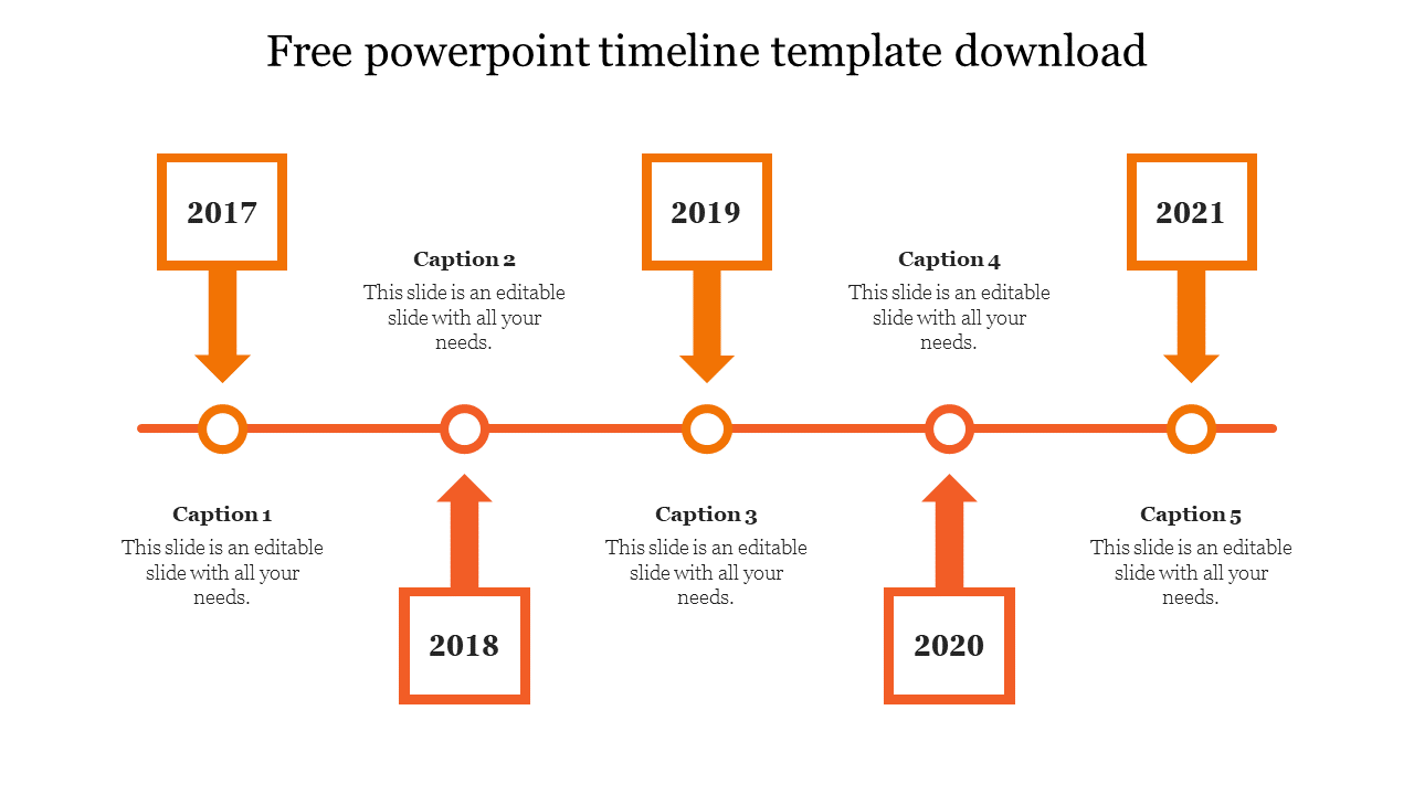 free powerpoint timeline template download-Orange